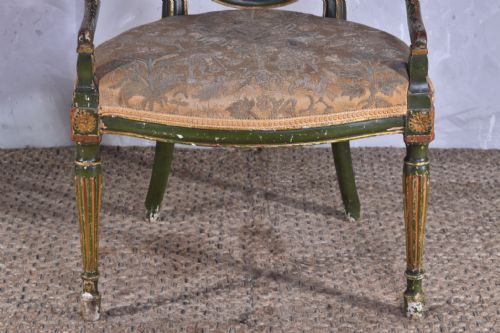 GEORGE III PAINTED OVALBACK ARMCHAIR - ADDITIONAL PHOTO 7
