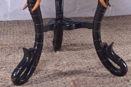 CARVED ELEPHANT SIDE TABLE - ADDITIONAL PHOTO 2