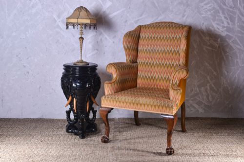 CARVED ELEPHANT SIDE TABLE - ADDITIONAL PHOTO 3