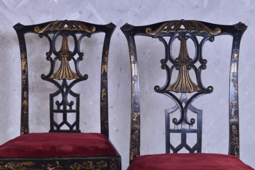 PAIR OF CHINESE CHIPPENDALE STYLE SIDE CHAIRS - ADDITIONAL PHOTO 1