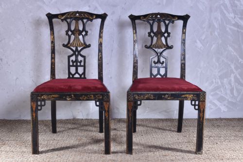 PAIR OF CHINESE CHIPPENDALE STYLE SIDE CHAIRS - ADDITIONAL PHOTO 5