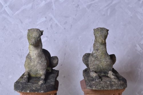 PAIR OF COMPOSITE STONE GREYHOUNDS - ADDITIONAL PHOTO 8