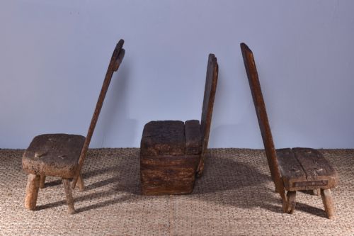 A TRIO OF WELSH SLATE SPLITTERS CHAIRS - ADDITIONAL PHOTO 3