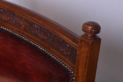 FIGURED WALNUT XFRAME ARMCHAIR - ADDITIONAL PHOTO 5