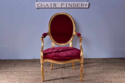 GEORGE III GILTWOOD OPEN ARMCHAIR - ADDITIONAL PHOTO 1