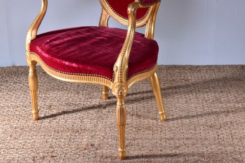 GEORGE III GILTWOOD OPEN ARMCHAIR - ADDITIONAL PHOTO 2