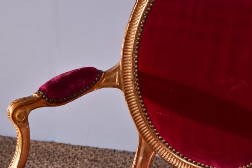 GEORGE III GILTWOOD OPEN ARMCHAIR - ADDITIONAL PHOTO 4