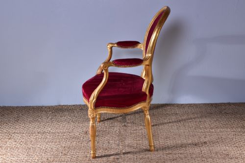 GEORGE III GILTWOOD OPEN ARMCHAIR - ADDITIONAL PHOTO 5
