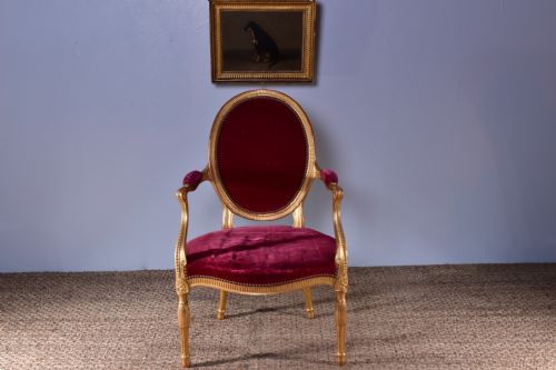 GEORGE III GILTWOOD OPEN ARMCHAIR - ADDITIONAL PHOTO 7