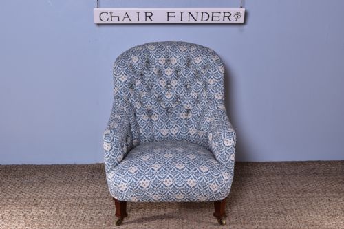HOWARD SONS BUTTON BACK ARMCHAIR - ADDITIONAL PHOTO 6