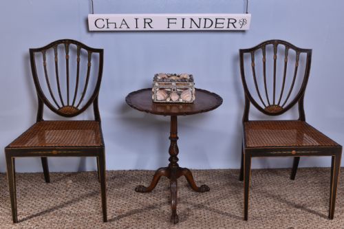 PAIR OF GEORGE III PAINTED SHEILDBACK CHAIRS - ADDITIONAL PHOTO 6