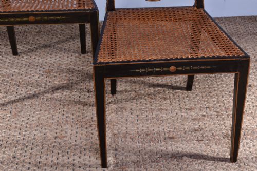 PAIR OF GEORGE III PAINTED SHEILDBACK CHAIRS - ADDITIONAL PHOTO 8