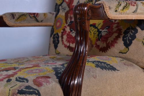 MAHOGANY GAINSBOROUGH ARMCHAIR - ADDITIONAL PHOTO 4