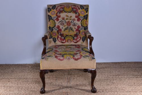 MAHOGANY GAINSBOROUGH ARMCHAIR - ADDITIONAL PHOTO 5