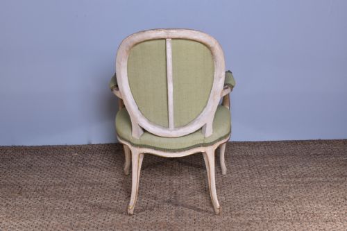 GEORGE III PAINTED CABRIOLE ARMCHAIR - ADDITIONAL PHOTO 8