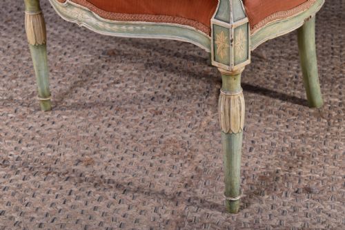 GEORGE III PAINTED SHIELDBACK ARMCHAIR - ADDITIONAL PHOTO 4