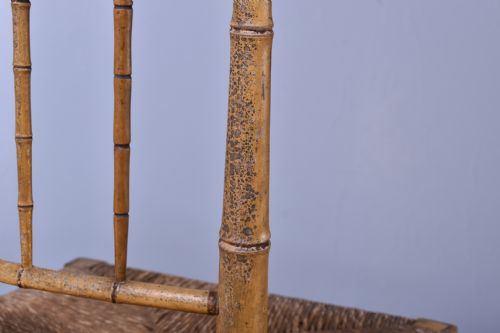 PAIR OF PAINTED FAUX BAMBOO SIDE CHAIRS - ADDITIONAL PHOTO 4