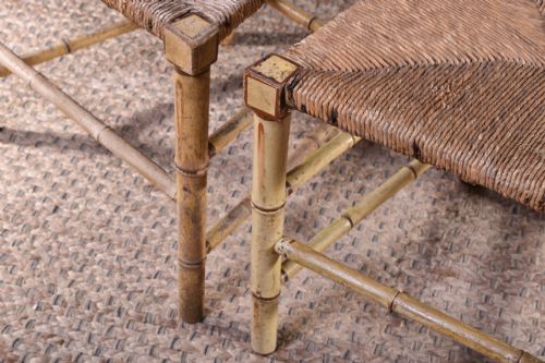 PAIR OF PAINTED FAUX BAMBOO SIDE CHAIRS - ADDITIONAL PHOTO 7