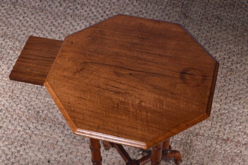 MAHOGANY FAUX BAMBOO SIDE TABLE - ADDITIONAL PHOTO 2