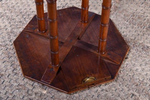 MAHOGANY FAUX BAMBOO SIDE TABLE - ADDITIONAL PHOTO 5