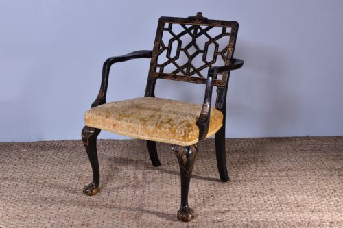PAIR OF CHINOISERIE ARMCHAIRS - ADDITIONAL PHOTO 1