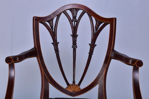 GEORGE III CARVED SHIELDBACK ARMCHAIR - ADDITIONAL PHOTO 1