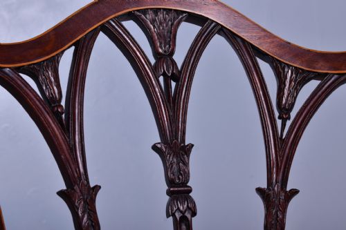 GEORGE III CARVED SHIELDBACK ARMCHAIR - ADDITIONAL PHOTO 3