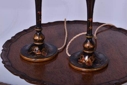 PAIR OF CHINOISERIE TABLE LAMPS - ADDITIONAL PHOTO 5