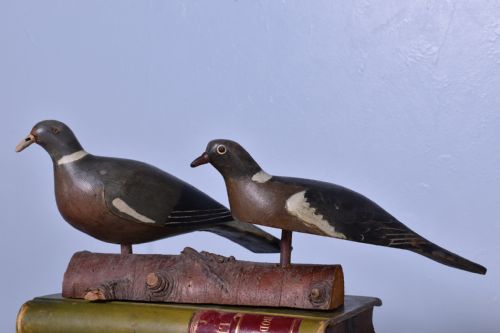 PAIR OF PIGEON DECOYS - ADDITIONAL PHOTO 1