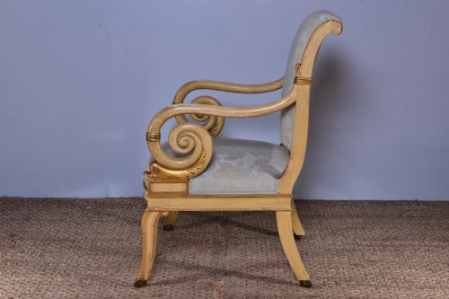 REGENCY PAINTED ARMCHAIR - ADDITIONAL PHOTO 3