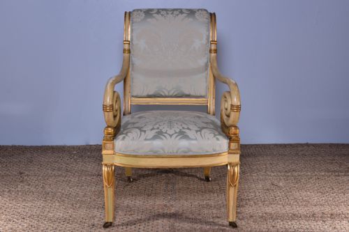 REGENCY PAINTED ARMCHAIR - ADDITIONAL PHOTO 5