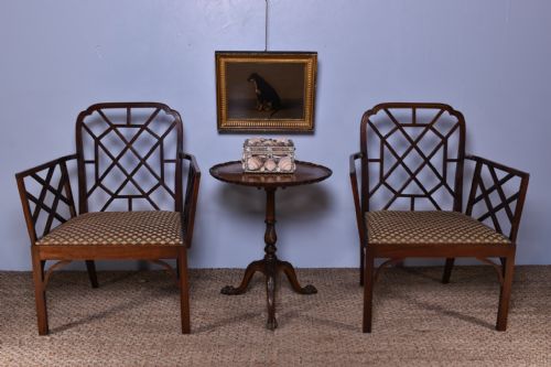 PAIR OF MAHOGANY COCKPEN ARMCHAIRS - ADDITIONAL PHOTO 1