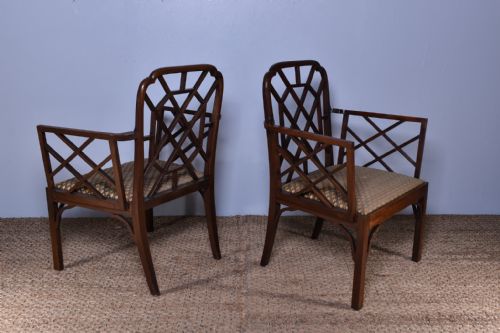 PAIR OF MAHOGANY COCKPEN ARMCHAIRS - ADDITIONAL PHOTO 3