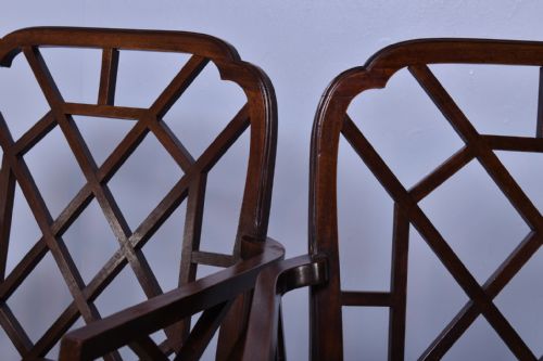 PAIR OF MAHOGANY COCKPEN ARMCHAIRS - ADDITIONAL PHOTO 5