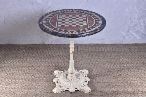 antique specimen marble table - CATEGORY: ANTIQUE TABLES - DATED 1900