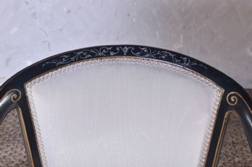 REGENCY EBONISED OPEN ARMCHAIR - ADDITIONAL PHOTO 3