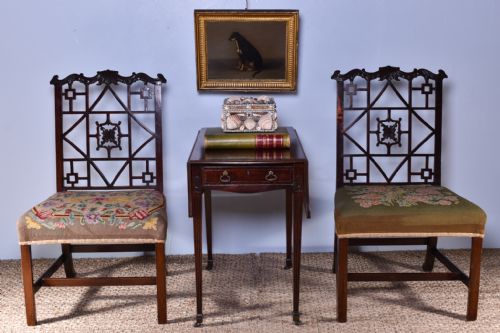 PAIR OF ROBERT MANWARING STYLE SIDE CHAIRS - ADDITIONAL PHOTO 2