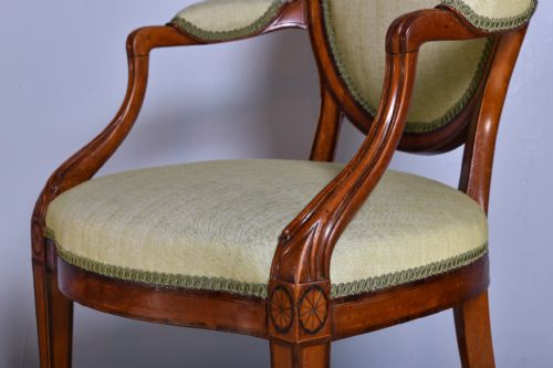 GEORGE III SATINWOOD OPEN ARMCHAIR - ADDITIONAL PHOTO 2