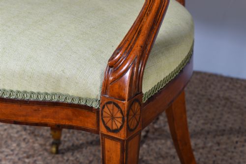 GEORGE III SATINWOOD OPEN ARMCHAIR - ADDITIONAL PHOTO 3