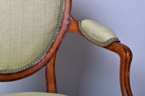 GEORGE III SATINWOOD OPEN ARMCHAIR - ADDITIONAL PHOTO 5