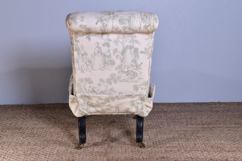 GILLOWS DEEPBUTTONED SLIPPER CHAIR - ADDITIONAL PHOTO 9