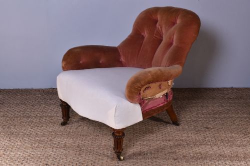 GILLOWS DEEPBUTTONED ARMCHAIR - ADDITIONAL PHOTO 1
