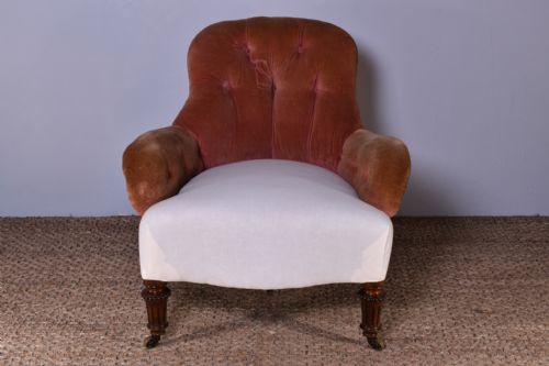 GILLOWS DEEPBUTTONED ARMCHAIR - ADDITIONAL PHOTO 2