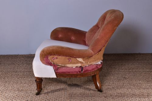 GILLOWS DEEPBUTTONED ARMCHAIR - ADDITIONAL PHOTO 3