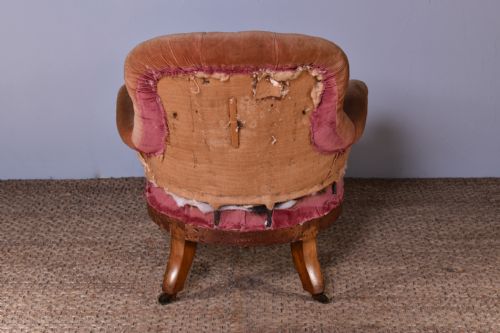 GILLOWS DEEPBUTTONED ARMCHAIR - ADDITIONAL PHOTO 4