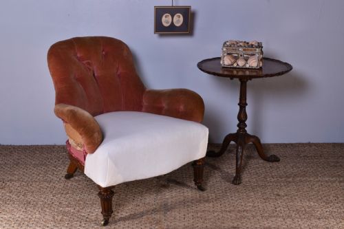 GILLOWS DEEPBUTTONED ARMCHAIR - ADDITIONAL PHOTO 5