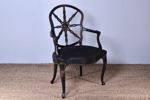 george iii painted open armchair - CATEGORY: ANTIQUE CHAIRS - DATED 18TH CENTURY