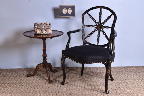 GEORGE III PAINTED OPEN ARMCHAIR - ADDITIONAL PHOTO 6