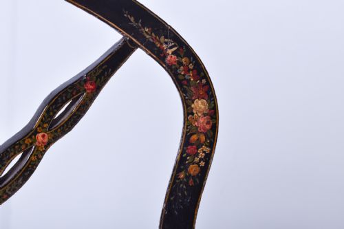 GEORGE III PAINTED OPEN ARMCHAIR - ADDITIONAL PHOTO 7