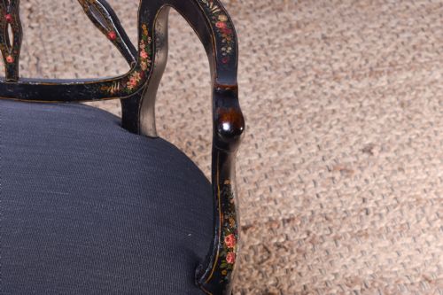 GEORGE III PAINTED OPEN ARMCHAIR - ADDITIONAL PHOTO 8